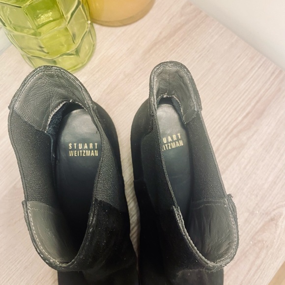 Stuart Weitzman Black Suede Nusocks Ankle Boots - Picture 12 of 15